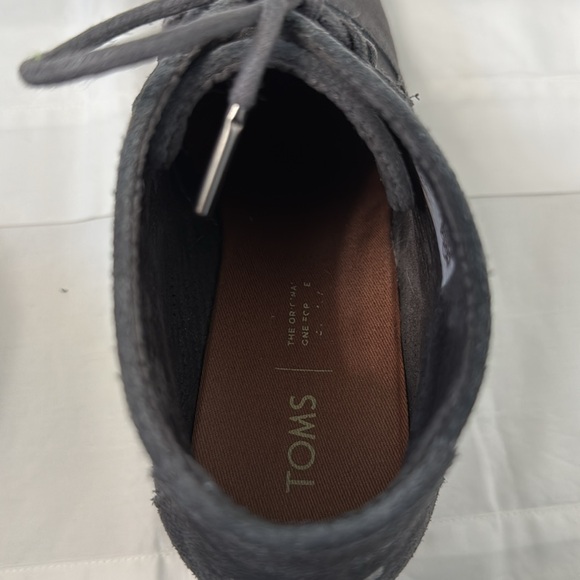 Toms Gray Kala Suede Wedge Bootie, Size 10 - Picture 12 of 15